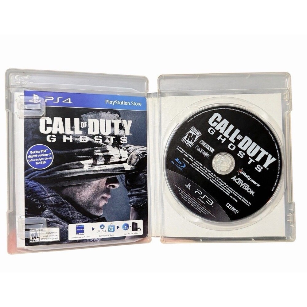 Call of Duty Ghosts PS3 PlayStation 3 Activision GameStop Case With PS4 Insert